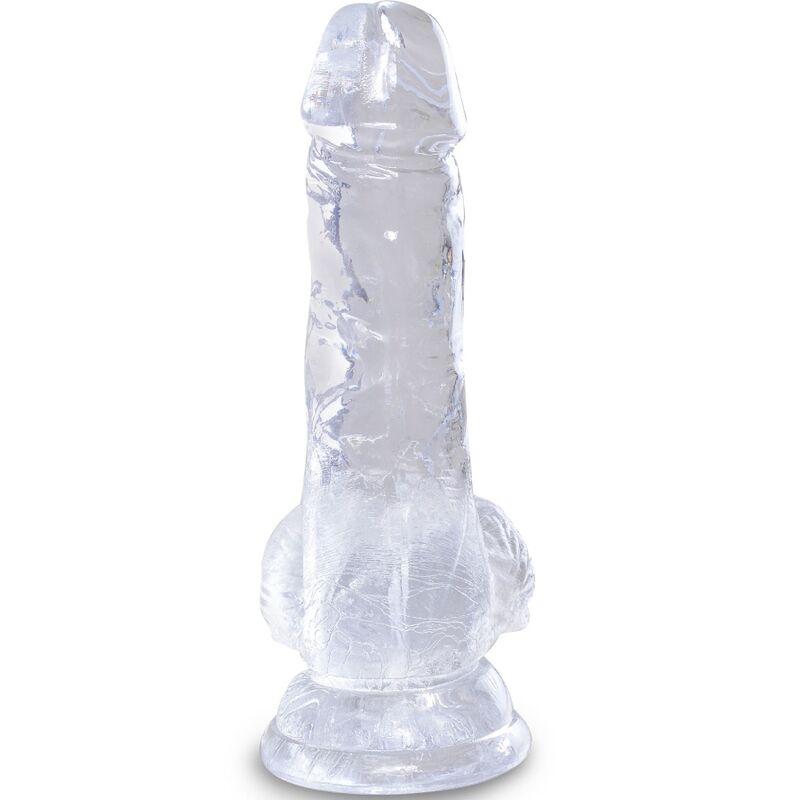 Dildo Realista Clear con Bolas 10.1 cm Transparente