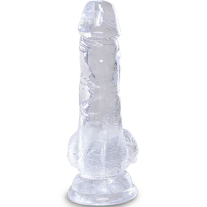 Dildo Realista Clear con Bolas 10.1 cm Transparente