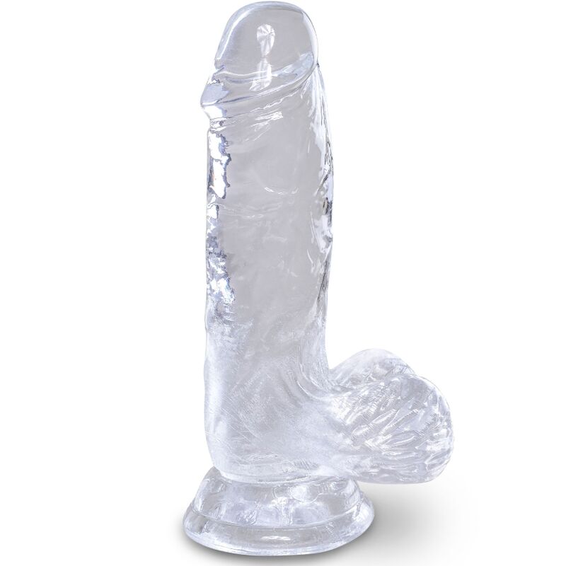Dildo Realista Clear con Bolas 10.1 cm Transparente