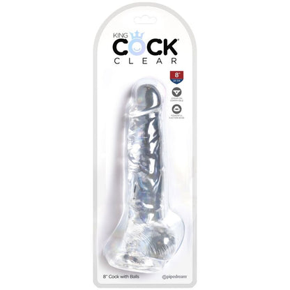 Pene Realista Clear con Bolas 16.5 cm Transparente