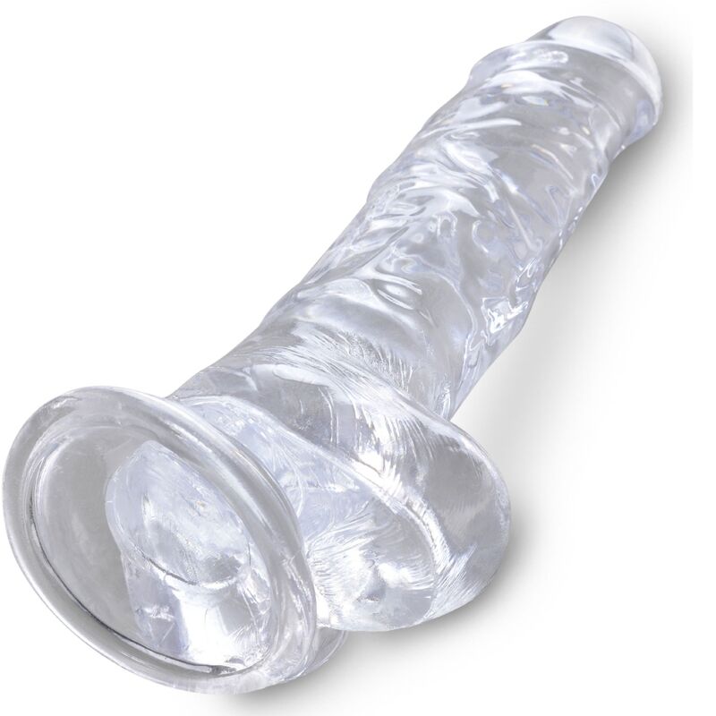 Pene Realista Clear con Bolas 16.5 cm Transparente
