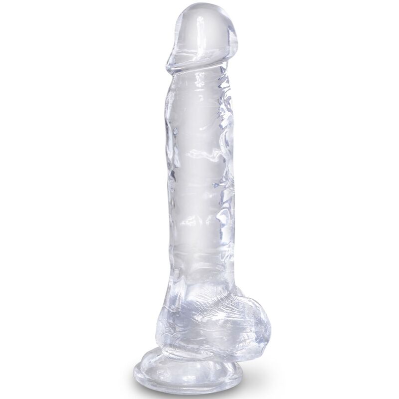 Pene Realista Clear con Bolas 16.5 cm Transparente