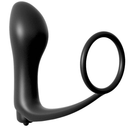 Close-up do ANAL FANTASY Plug Vibrador Anal Cockring Ass-Gasm Elite Silicone, mostrando seu design e textura.