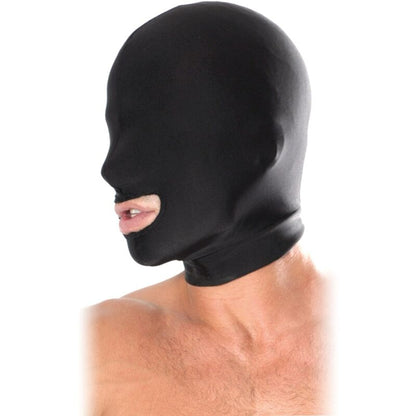 Capuz de boca aberta preto FETISH FANTASY SERIES para fetiche e BDSM
