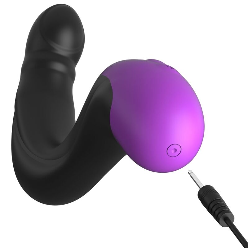 Close-up of the Anal Fantasy Elite Collection Massageador Anal Hyper-Pulse P-Spot, highlighting its ergonomic design and smooth silicone texture.