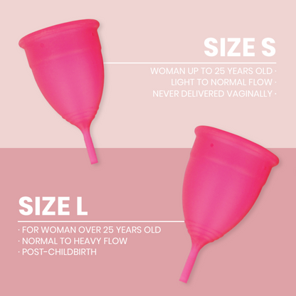 Copo Menstrual INTIMICHIC Tamanho L em silicone grau médico para higiene feminina sustentável.
