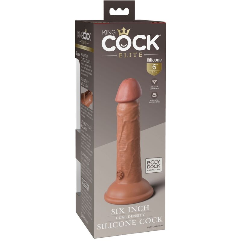Dildo Realista de Silicona Elite 15.2 cm Caramelo