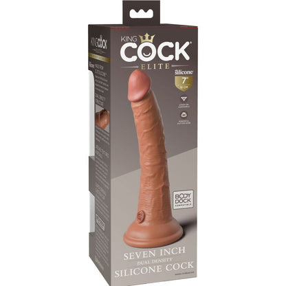 Dildo Realista Elite de Silicona 17.8 cm Caramelo
