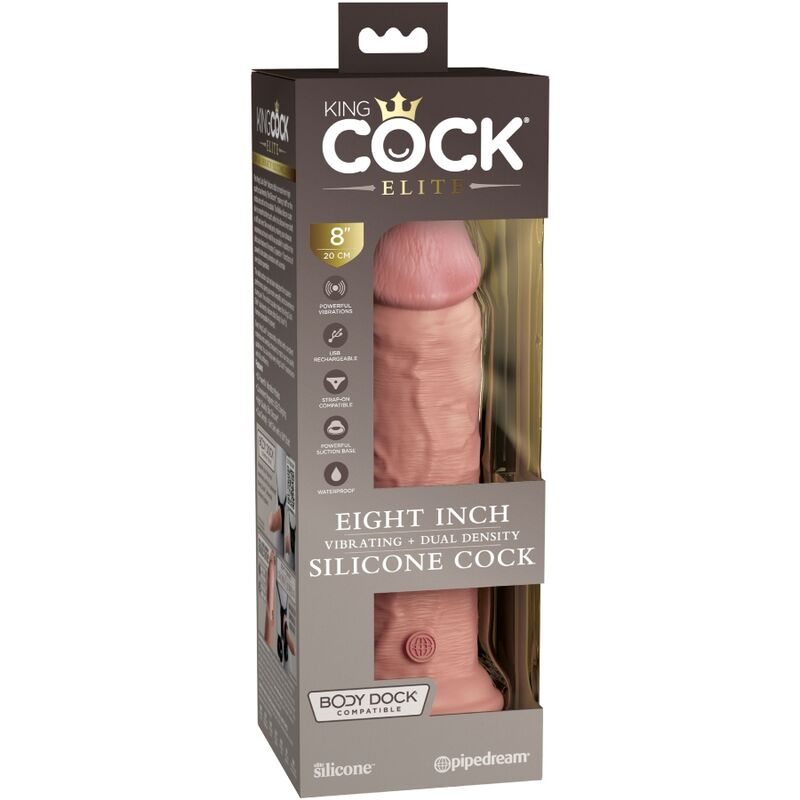 Vibrador Realista Elite de Silicona 20.3 cm