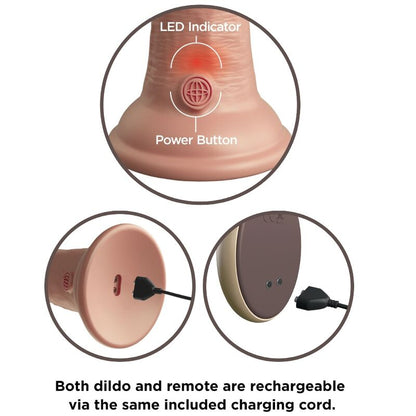 Vibrador Dildo Realista de Silicon Élite con Control Remoto - 23 cm