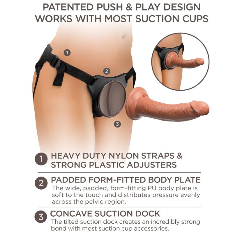 Arnés Ajustable Cómodo con Dildo 17.8 cm