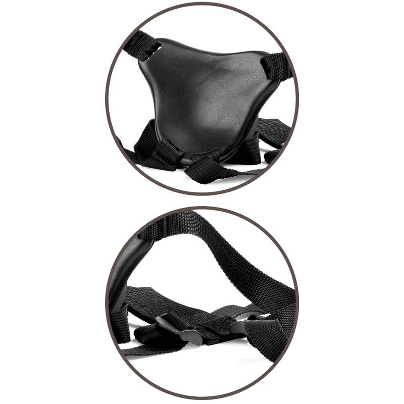 Arnés con Dildo Elite Kit Ajustable Deluxe Anillo con Testículos y Dildo 20.3 cm
