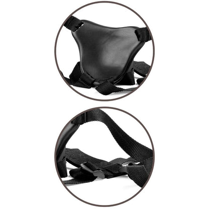 Arnés con Dildo Elite Kit Ajustable Deluxe Anillo con Testículos y Dildo 20.3 cm