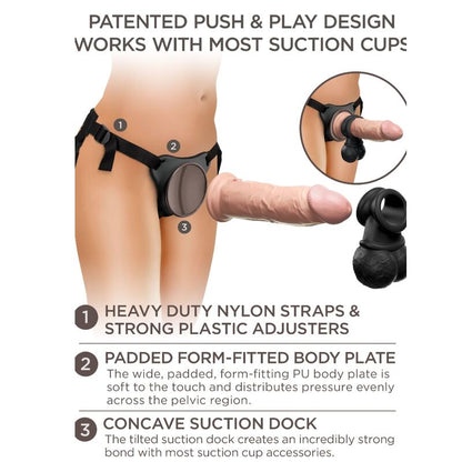 Arnés con Dildo Elite Kit Ajustable Deluxe Anillo con Testículos y Dildo 20.3 cm