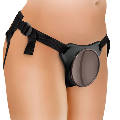Arnés con Dildo Elite Kit Ajustable Deluxe Anillo con Testículos y Dildo 20.3 cm