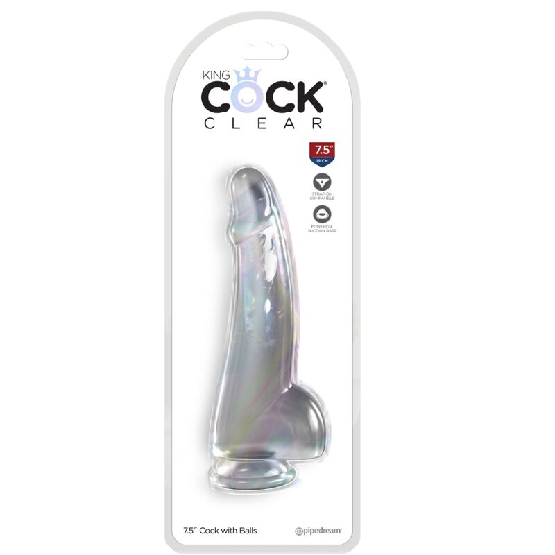 Dildo Transparente con Testículos 15.2 cm