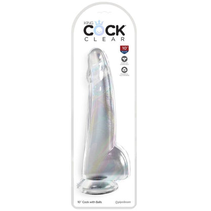 Dildo Realista Clear con Testículos 19 cm Transparente