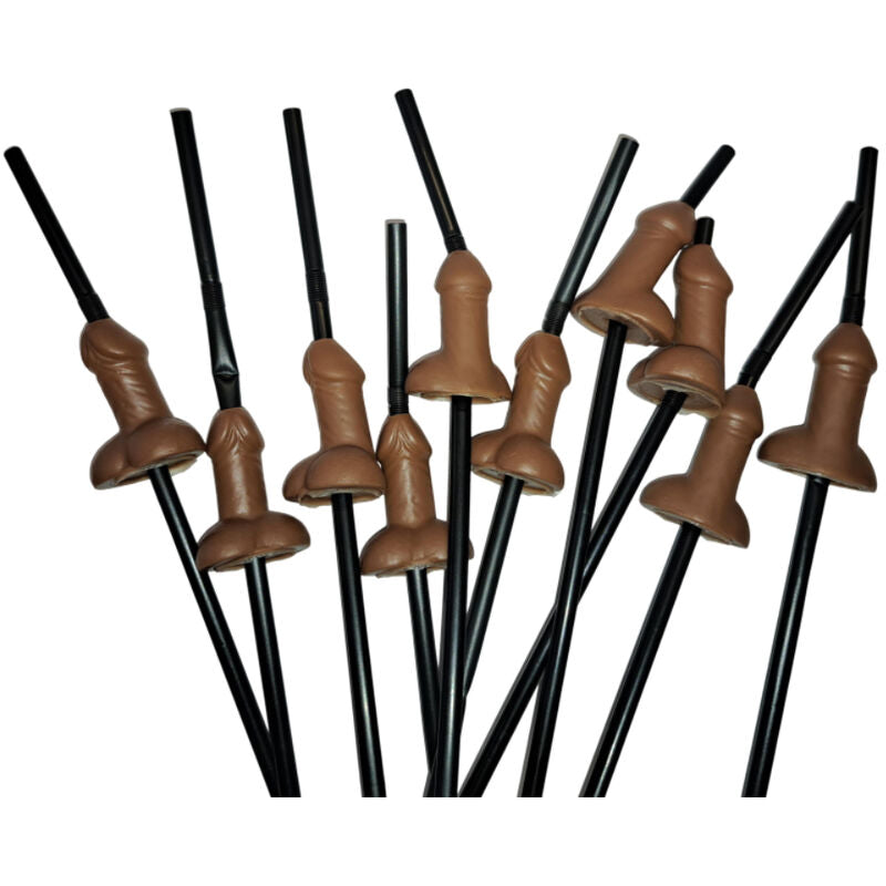Pajitas Divertidas con Forma de Pene - Pack de 10