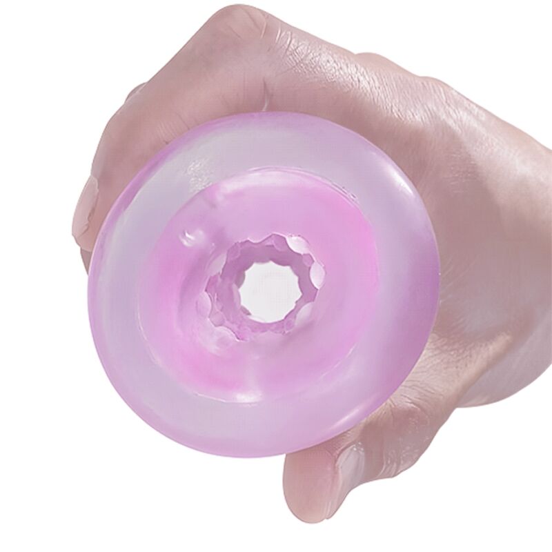 Close-up do Masturbador Masculino PRETTY LOVE Fantasy, mostrando a espiral interna e as bolas transparentes.