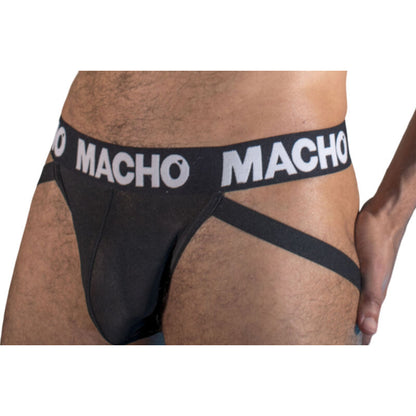 MACHO Jockstrap MX25NN Semitransparente Negro Elástico