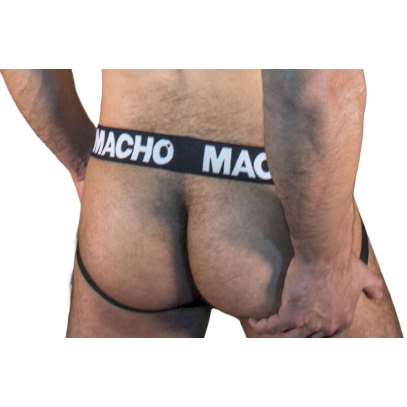 MACHO Jockstrap MX25NN Semitransparente Negro Elástico