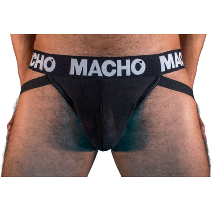 MACHO Jockstrap MX25NN Semitransparente Negro Elástico