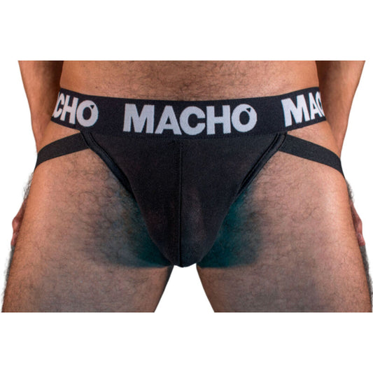 MACHO Jockstrap MX25NN Semitransparente Negro Elástico