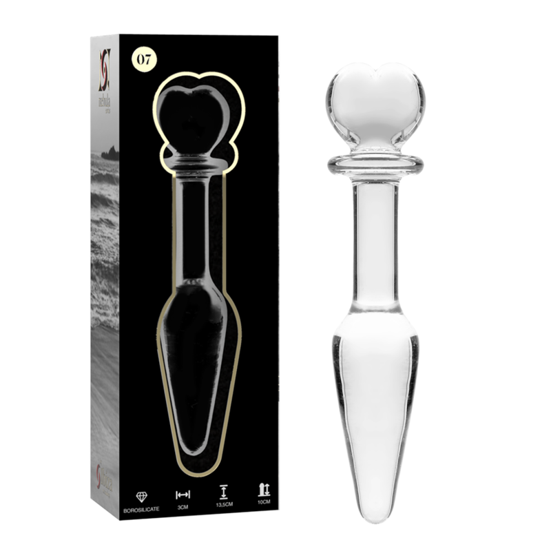 Plug Anal MODELO 7 CRISTAL BOROSILICATO TRANSPARENTE 13.5 CM -O- 3 CM