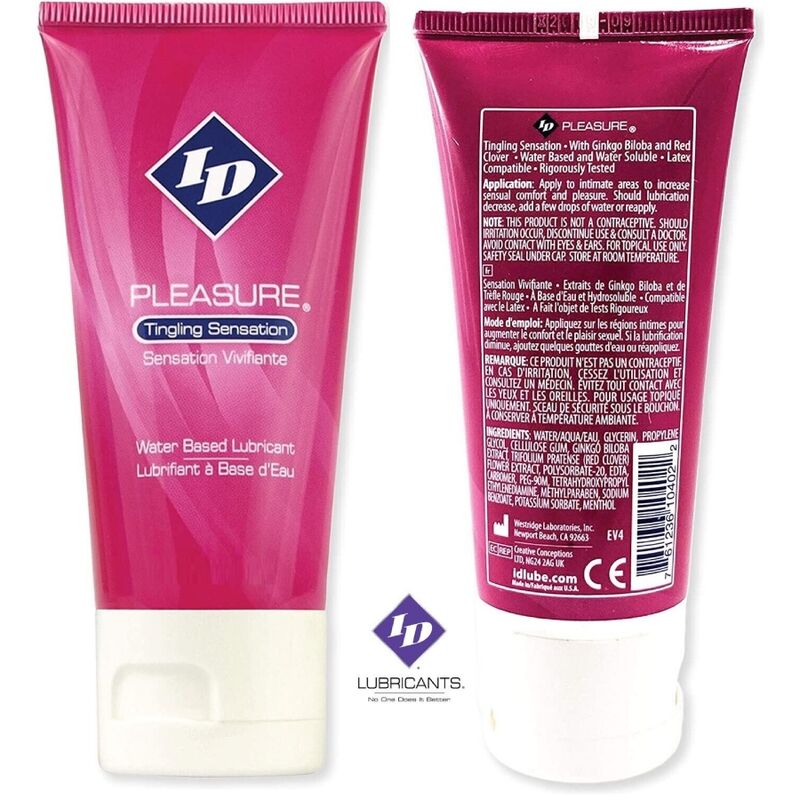 Imagem do ID Pleasure Lubrificante à Base de Água Tinging Sensation Travel Tube 60 ML