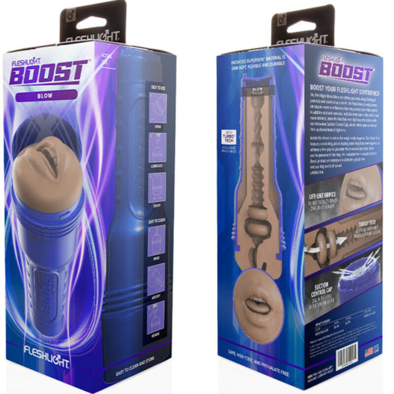 FLESHLIGHT BOOST - BLOW MD MASTURBADOR DE BOCA DE CARNE RP 