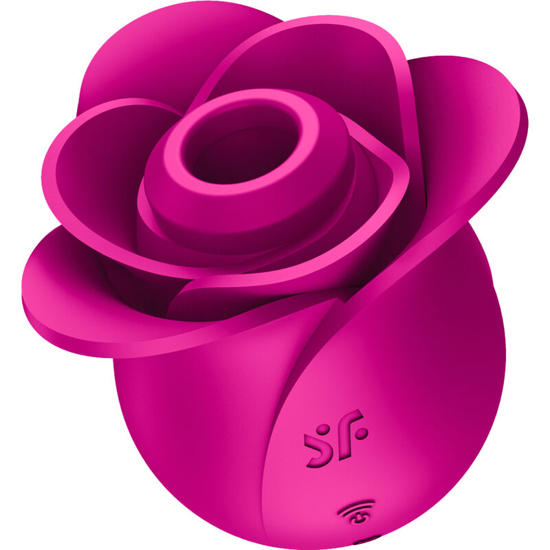 Close-up do vibrador Satisfyer Pro 2 Modern Blossom com tecnologia Air Pulse e Liquid Air, design em forma de rosa.