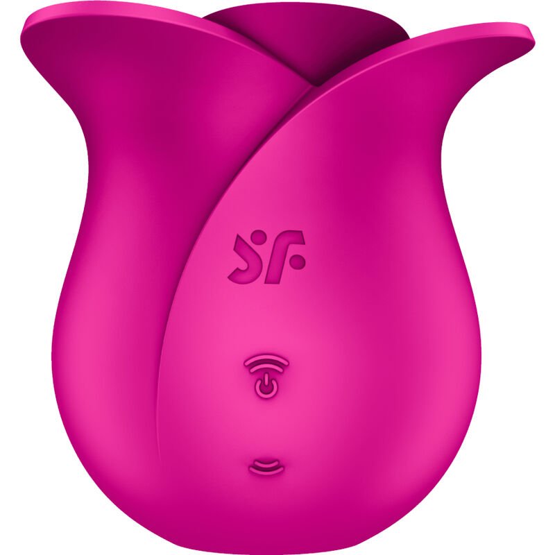 Close-up do vibrador Satisfyer Pro 2 Modern Blossom com tecnologia Air Pulse e Liquid Air, design em forma de rosa.