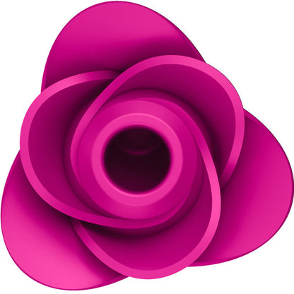 Close-up do vibrador Satisfyer Pro 2 Modern Blossom com tecnologia Air Pulse e Liquid Air, design em forma de rosa.