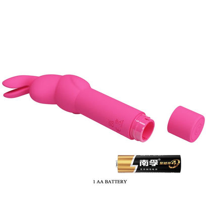 Vibrador de Silicone PRETTY LOVE Gerardo Rabbit Fuchsia com estimulador clitoriano