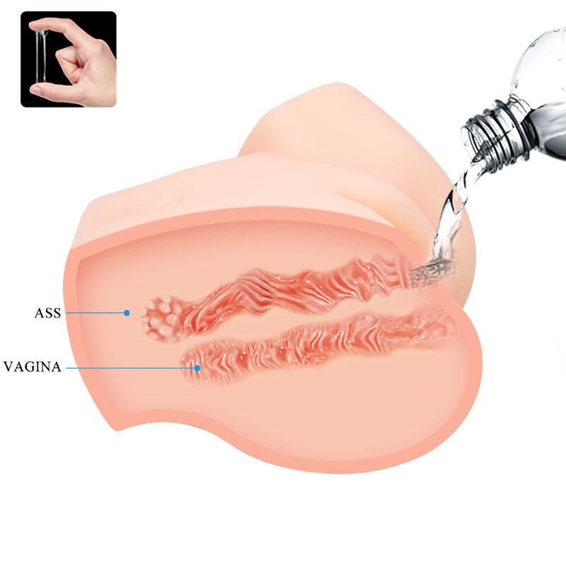 Masturbador Realista con Vagina y Ano de Doble Vibración