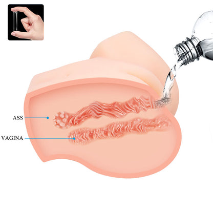Masturbador Realista con Vagina y Ano de Doble Vibración