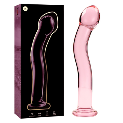 Dildo Modelo 18 Vidrio Borosilicato Transparente 18.5 cm -O- 3.5 cm