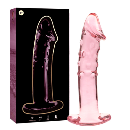 Dildo Modelo 19 de Vidrio Borosilicato Transparente 18.5 cm Ø 4 cm