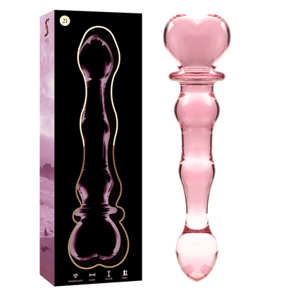 Dildo Modelo 21 Vidrio Borosilicato Transparente 20.5 cm