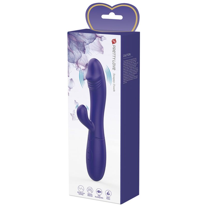 PRETTY LOVE Vibrador e Estimulador Ponto G Snappy Youth Violeta