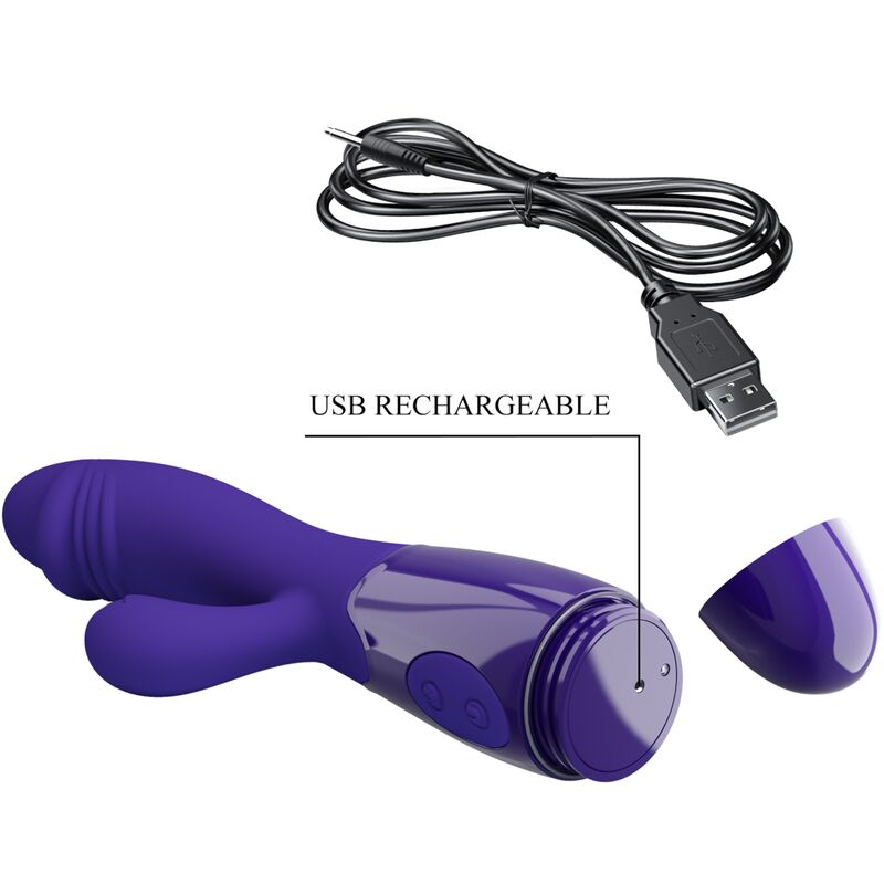 PRETTY LOVE Vibrador e Estimulador Ponto G Snappy Youth Violeta
