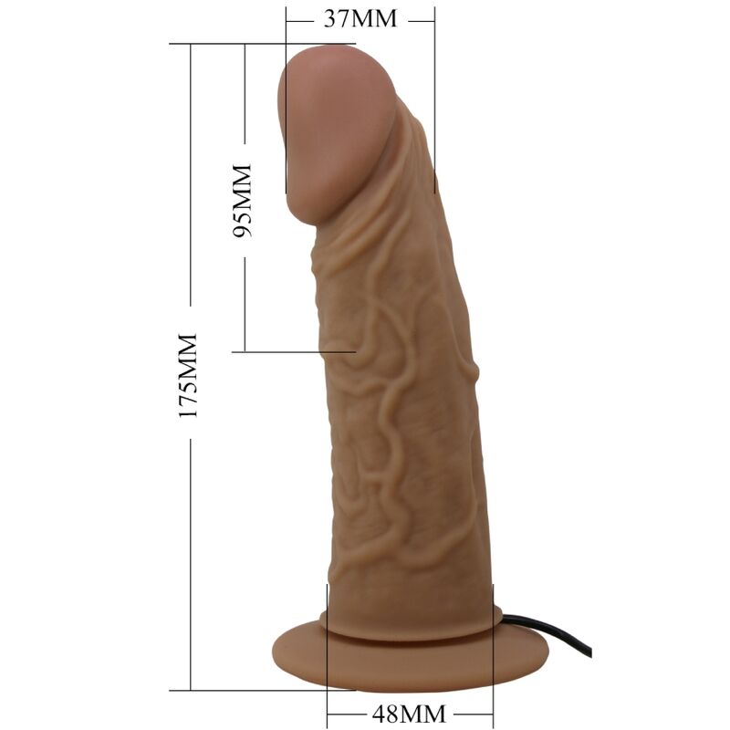Close-up das Cuecas de Arnês PRETTY LOVE com Dildo Vibratório, mostrando o material de silicone e as correias ajustáveis.