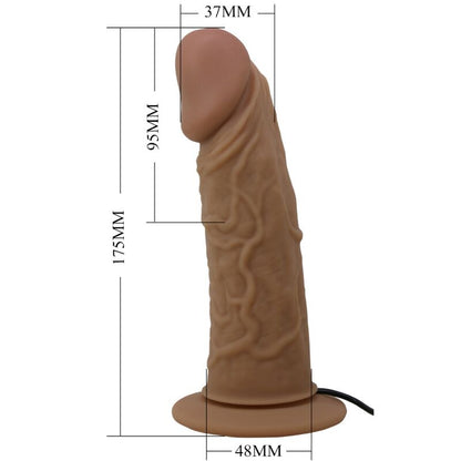 Close-up das Cuecas de Arnês PRETTY LOVE com Dildo Vibratório, mostrando o material de silicone e as correias ajustáveis.