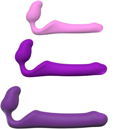 Adrien Lastic Queens Strap-On Flexível Rosa Tamanho S para duplo prazer.