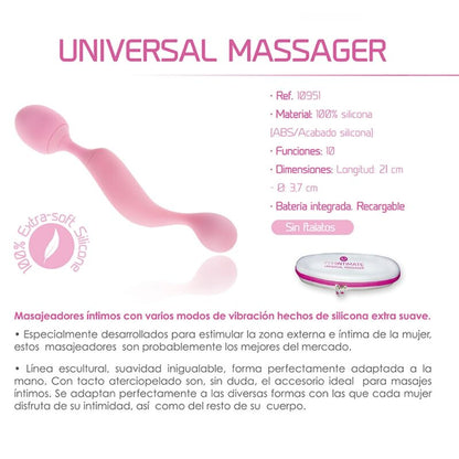 FEMINTIMATE - MASAJEADOR UNIVERSAL VIBRADOR DE SILICONA ROSA