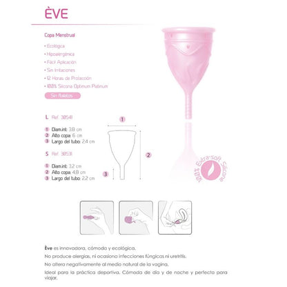 FEMINTIMATE - COPA MENSTRUAL DE SILICONA EVE - TALLA S