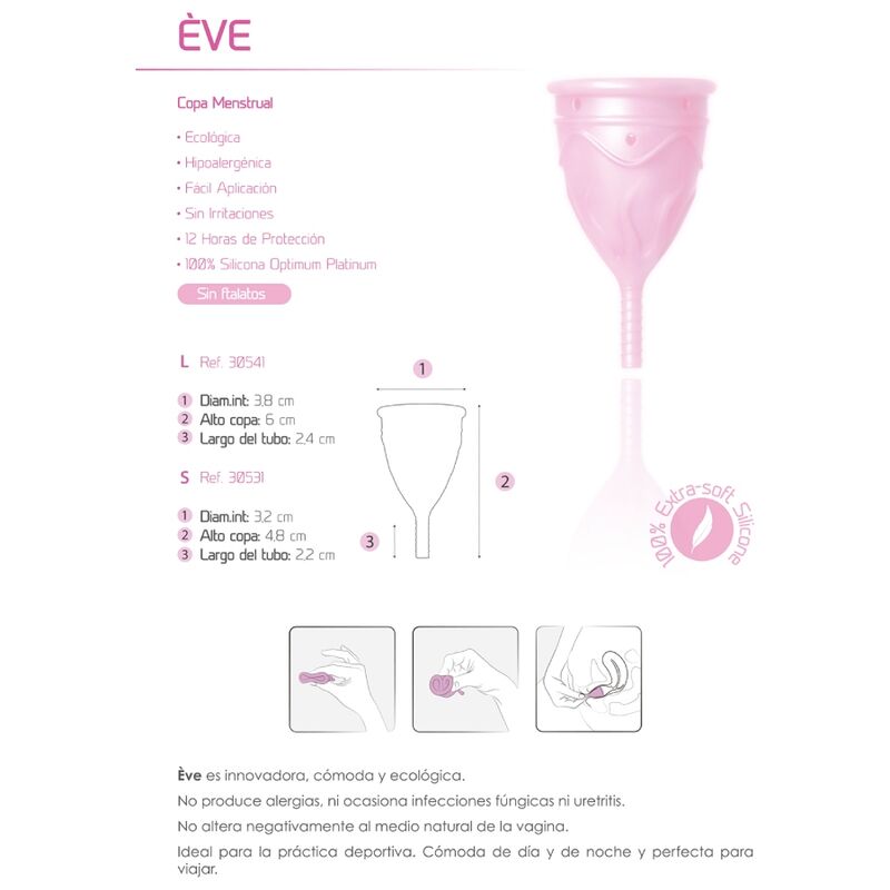 FEMINTIMATE - COPA MENSTRUAL DE SILICONA EVE - TALLA G