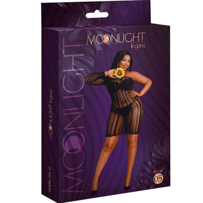 LUZ DE LUNA - VESTIDO MODELO 5 NEGRO TALLA GRANDE