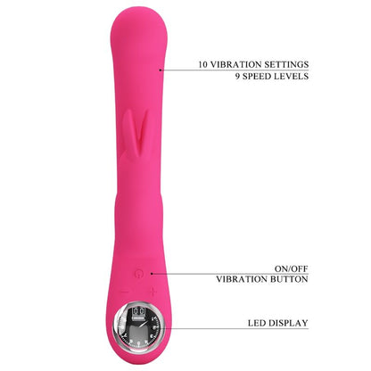 Vibrador de Coelho Pretty Love Lamar Rosa com estimulação Ponto G e Clítoris