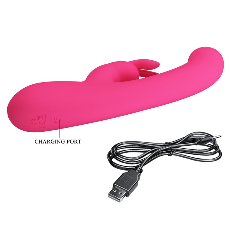 Vibrador de Coelho Pretty Love Lamar Rosa com estimulação Ponto G e Clítoris